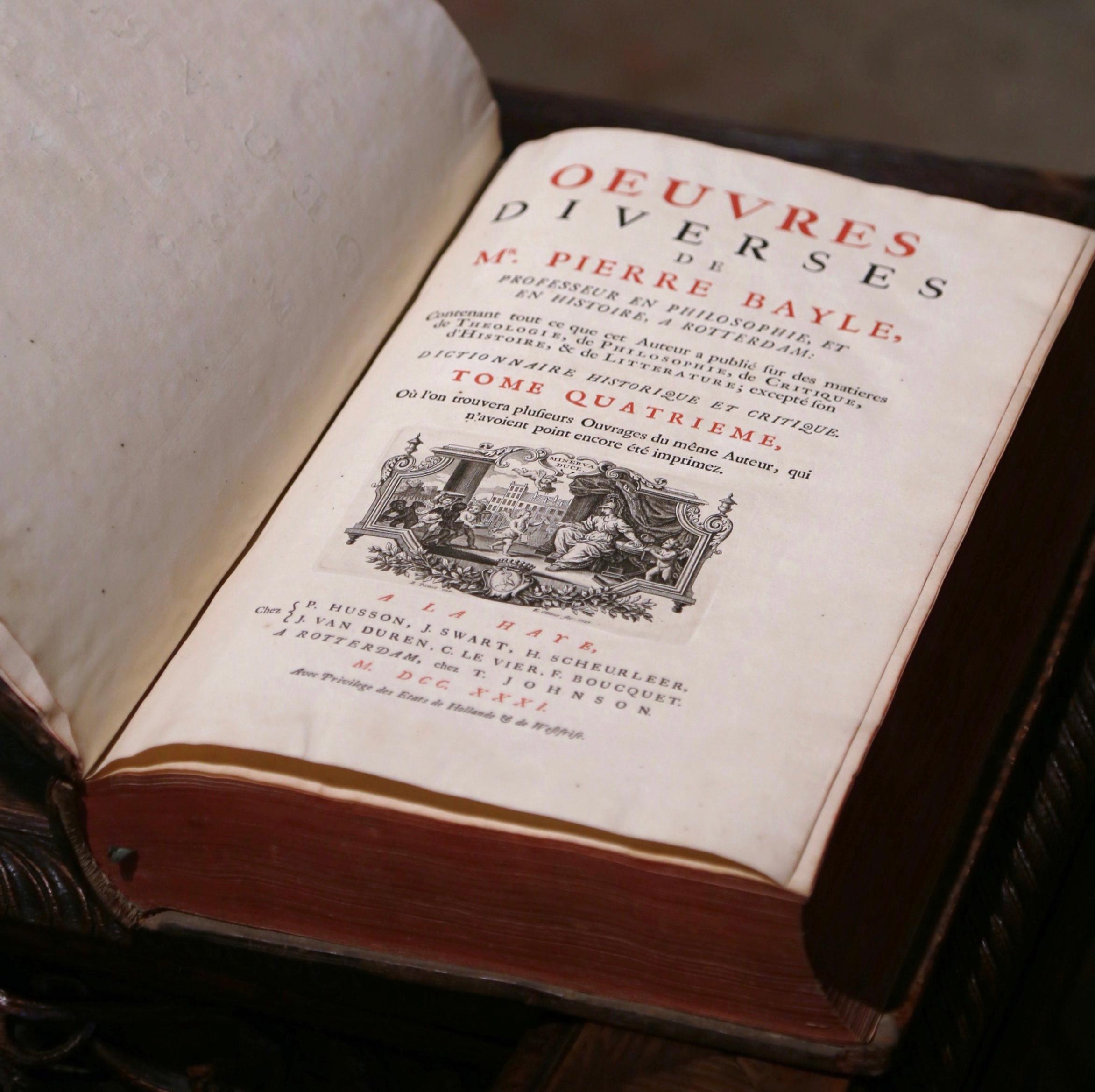 Ensemble de neuf livres reliés en cuir datant de 1727-1748, du début du XVIIIe siècle. en vente 8