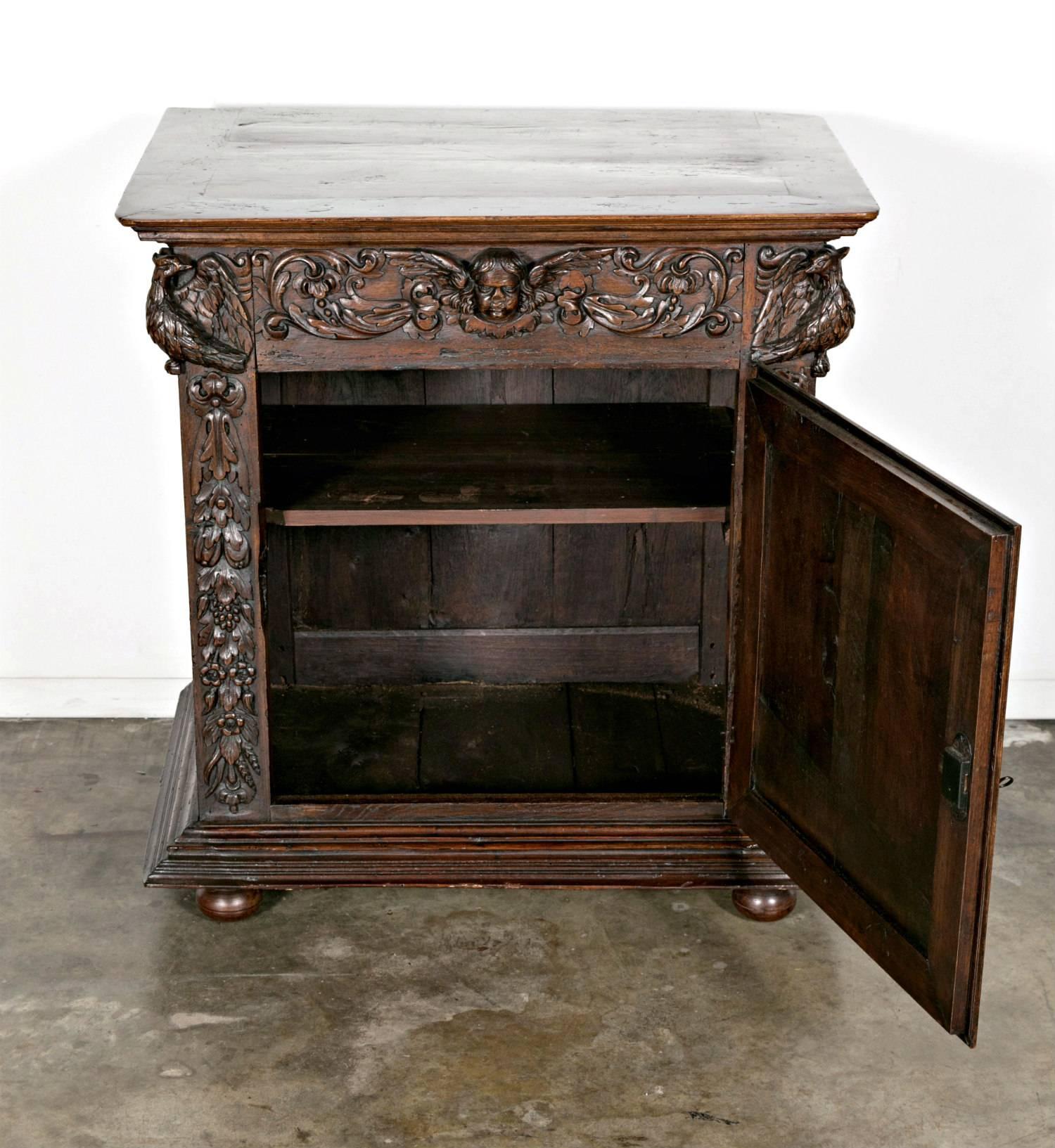 Early 18th Century French Louis XIII Style Confiturier or Jam Cabinet In Excellent Condition In Birmingham, AL