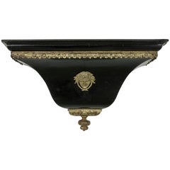 Early 18th Century French Louis XIV Period Black Lacquer and Bronze Wall Sconce