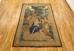 Early 18th Century French Mythological Tapestry, with Father Time and Minerva