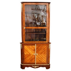 Early 18th Century French Régence Marquetry Two-Piece Corner Cabinet/ Encoignure