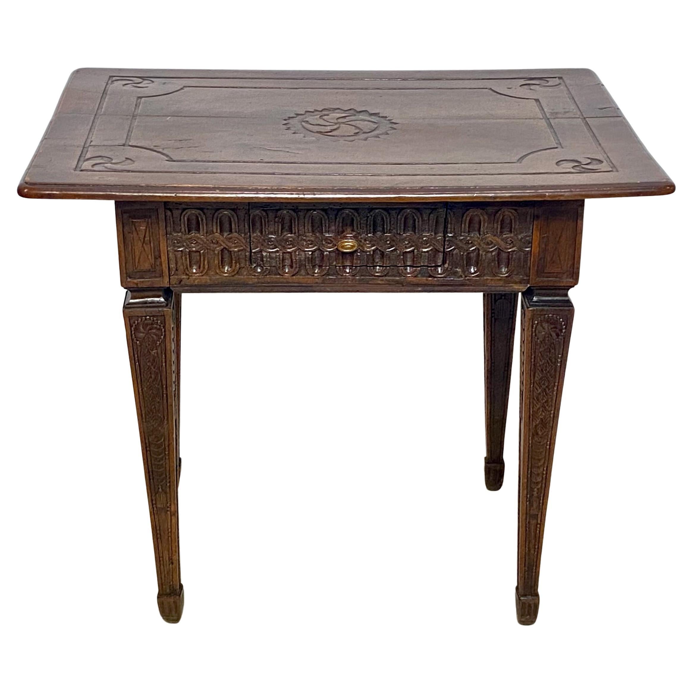 Early 18th Century French Walnut Side Table