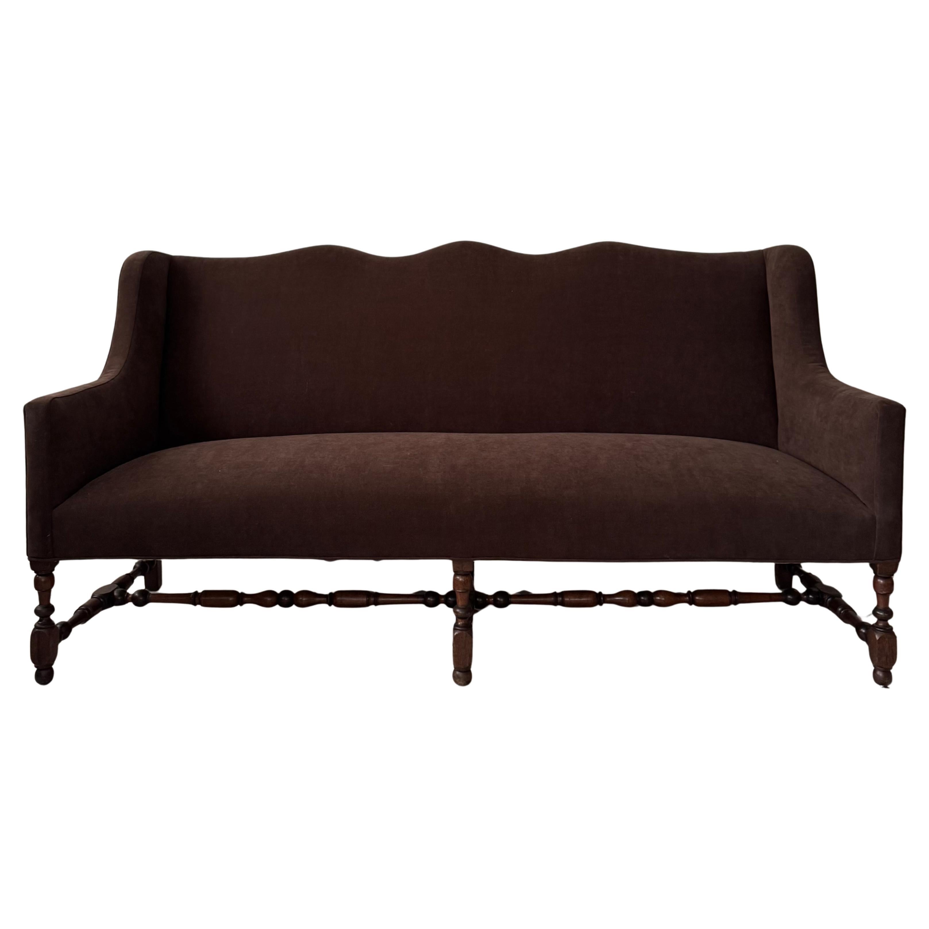 Early 18th Century French XIV Walnut Sofa