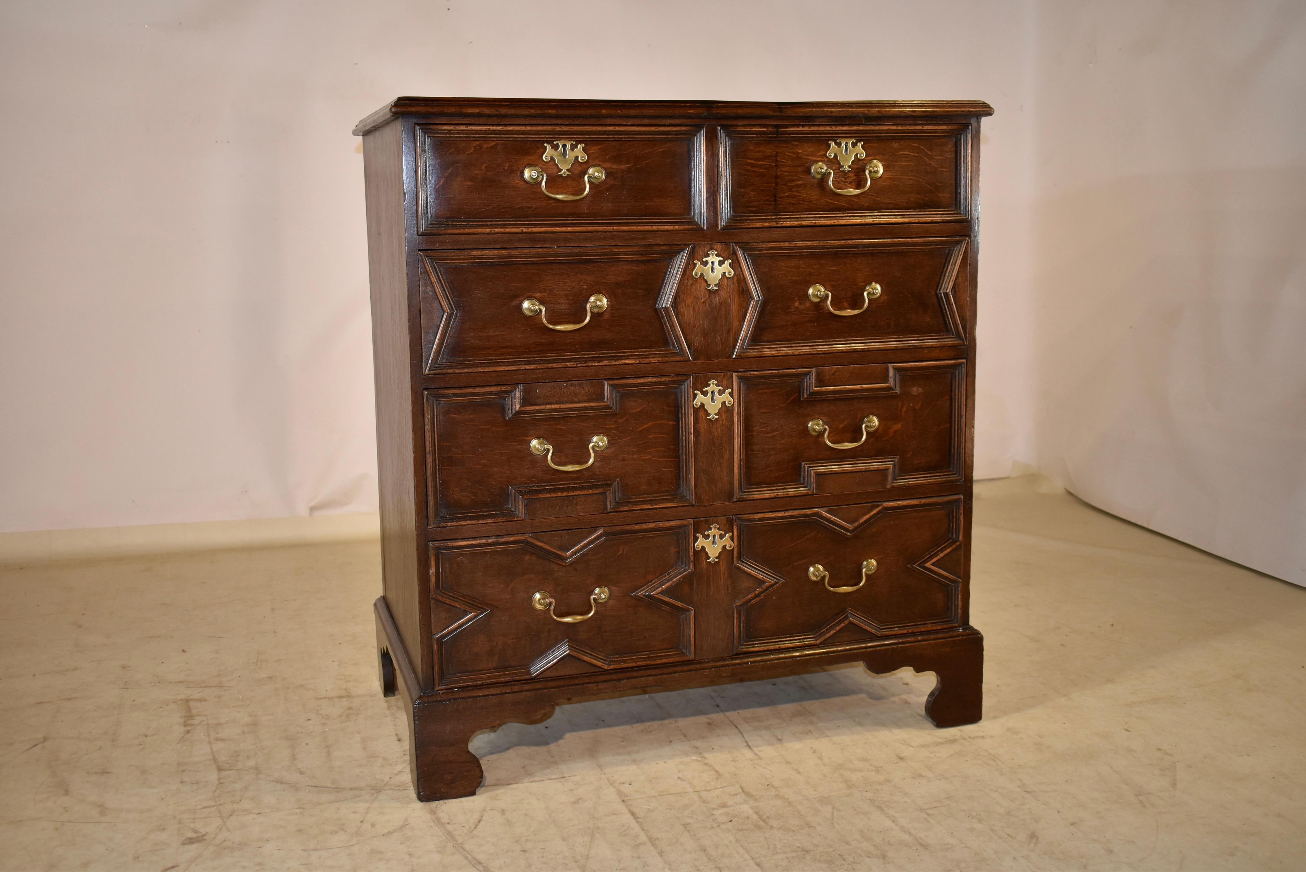 Georgian Early 18th Century Geometric Chest of Drawers For Sale