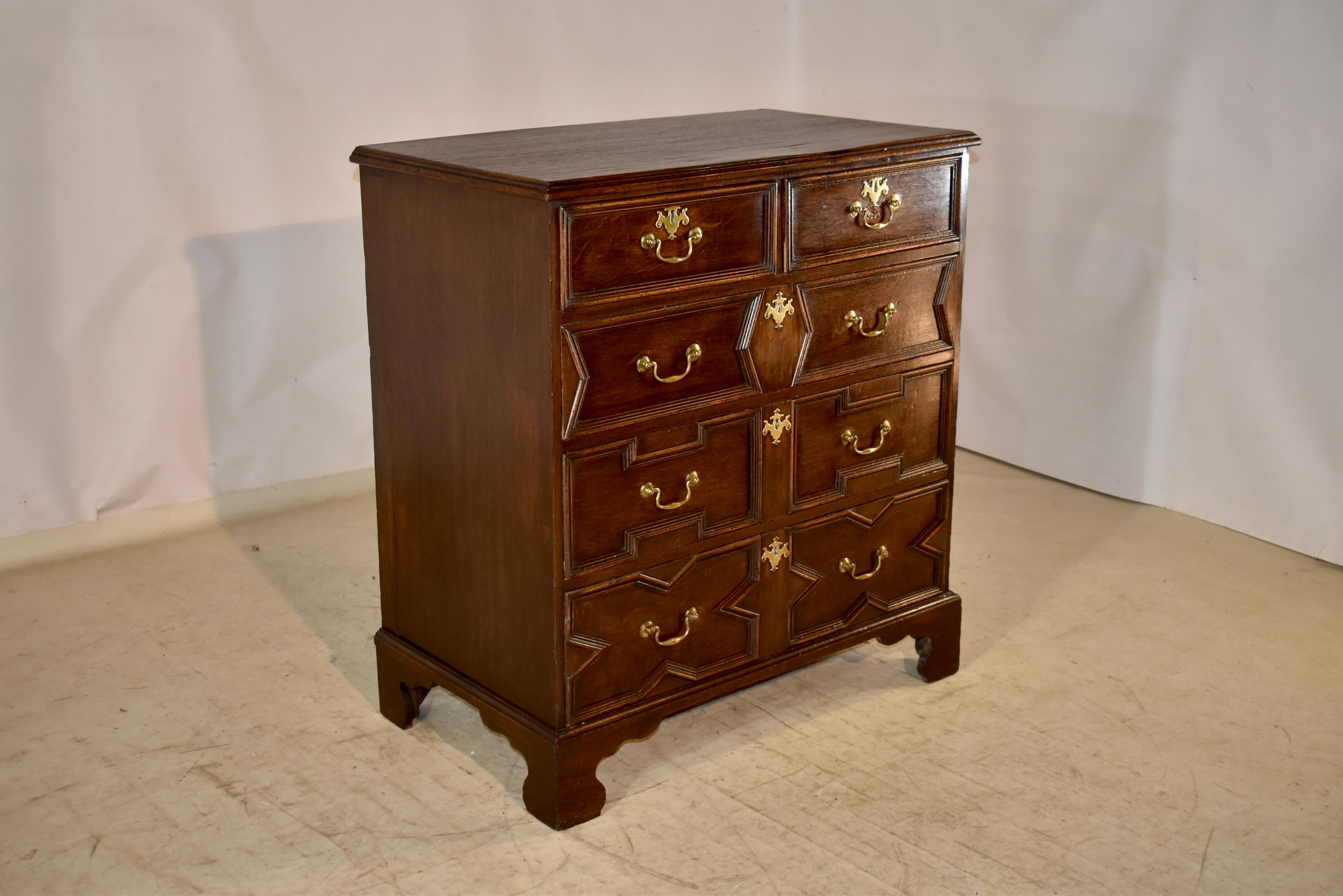 Early 18th Century Geometric Chest of Drawers In Good Condition For Sale In High Point, NC