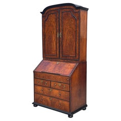 Antique Early 18th Century George I Period Walnut Bureau Bookcase