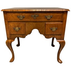 Early 18th Century George I Walnut Lowboy with Pointed Pad Feet