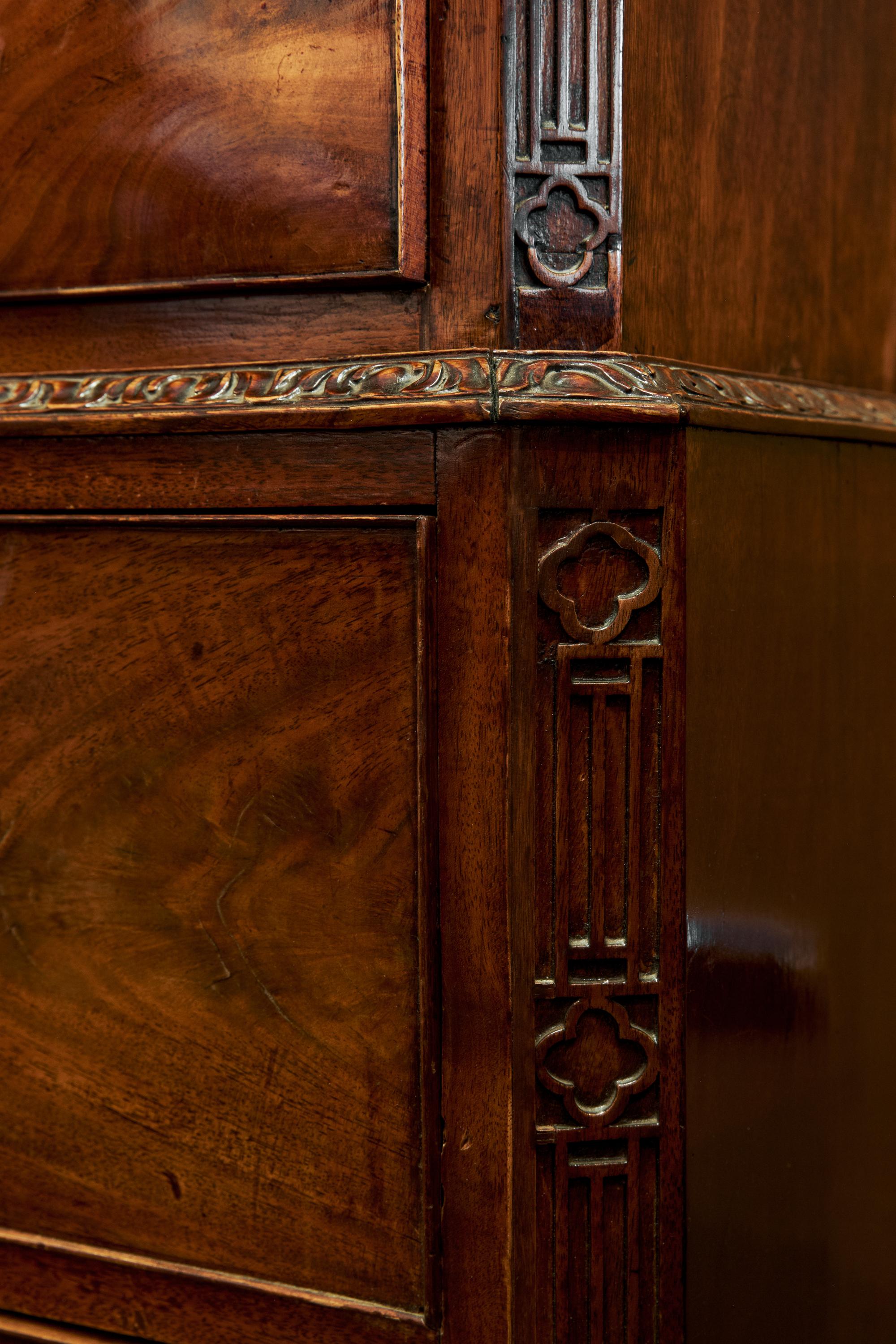 18th Century and Earlier 18th Century Mahogany Chest on Chest Dresser Bureau
