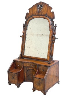 Early 18th Century Georgian Walnut Dressing Table Mirror