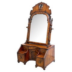 Early 18th Century Georgian Walnut Dressing Table Mirror