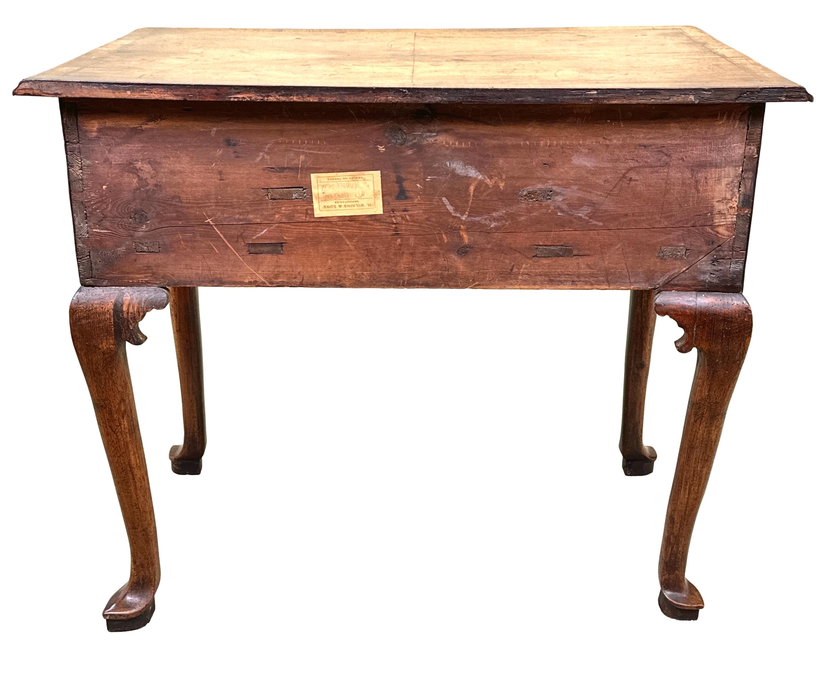 Early 18th Century Georgian Walnut Lowboy For Sale 8