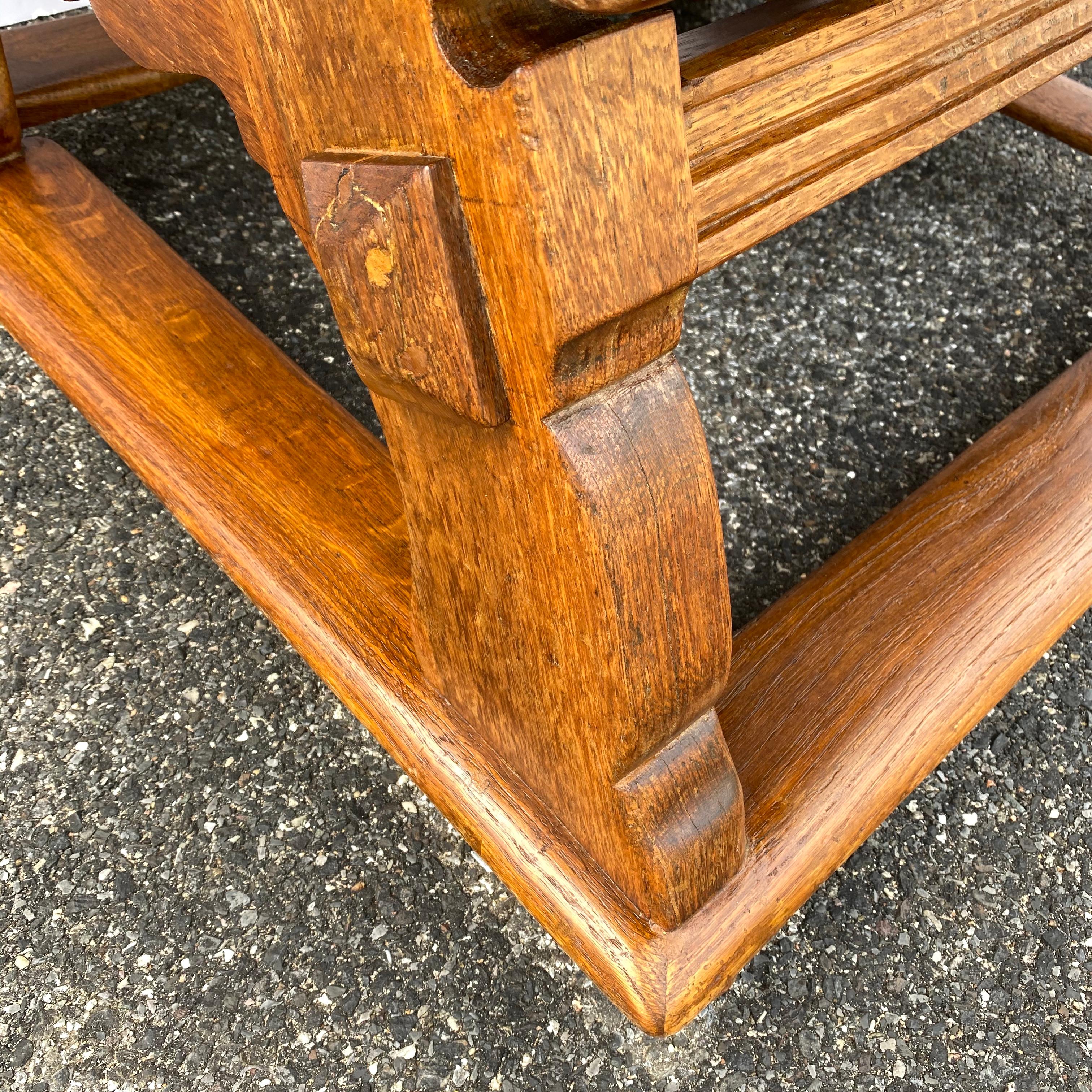 Early German 18th Century Refectory Table With Sliding Table-top  6