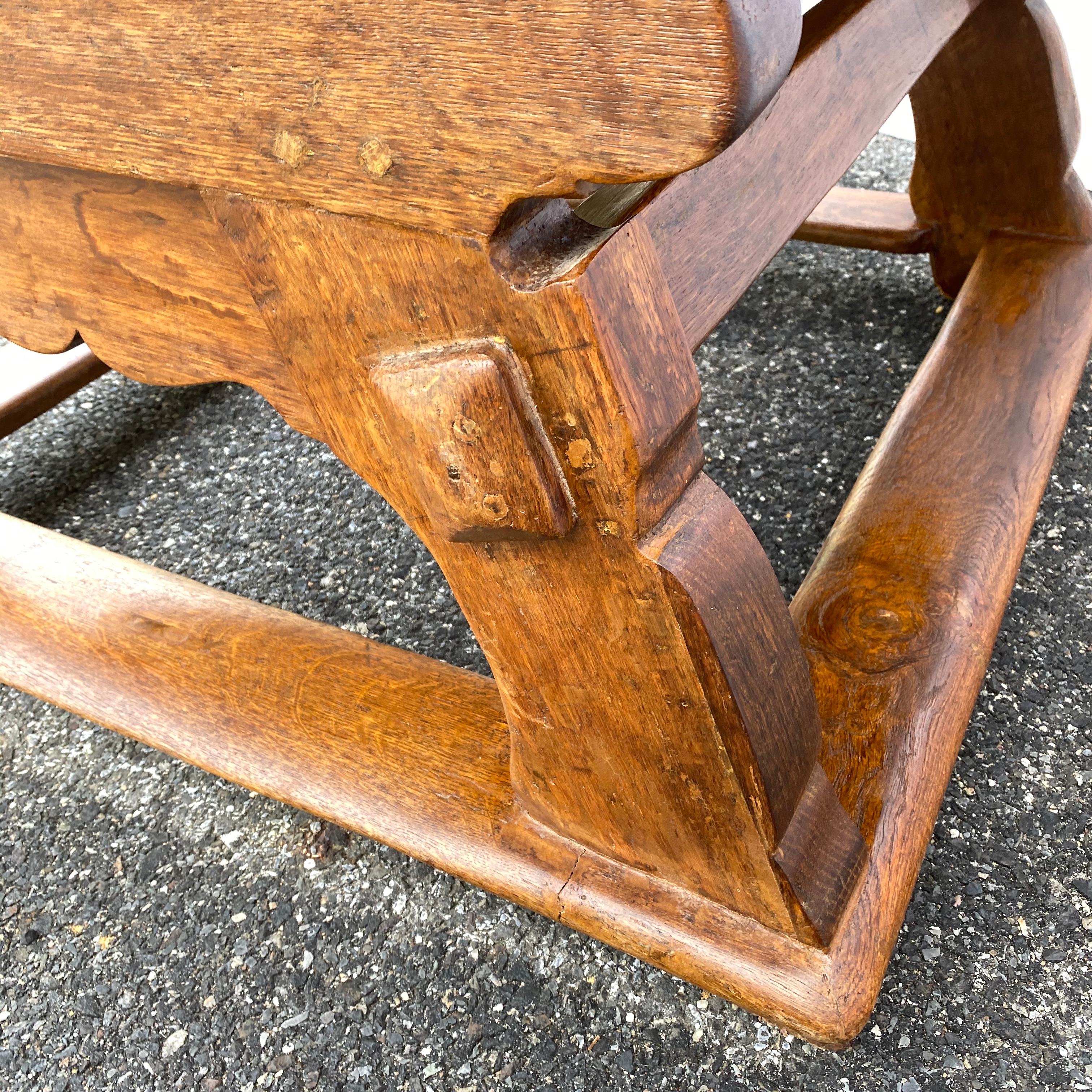 Early German 18th Century Refectory Table With Sliding Table-top  11