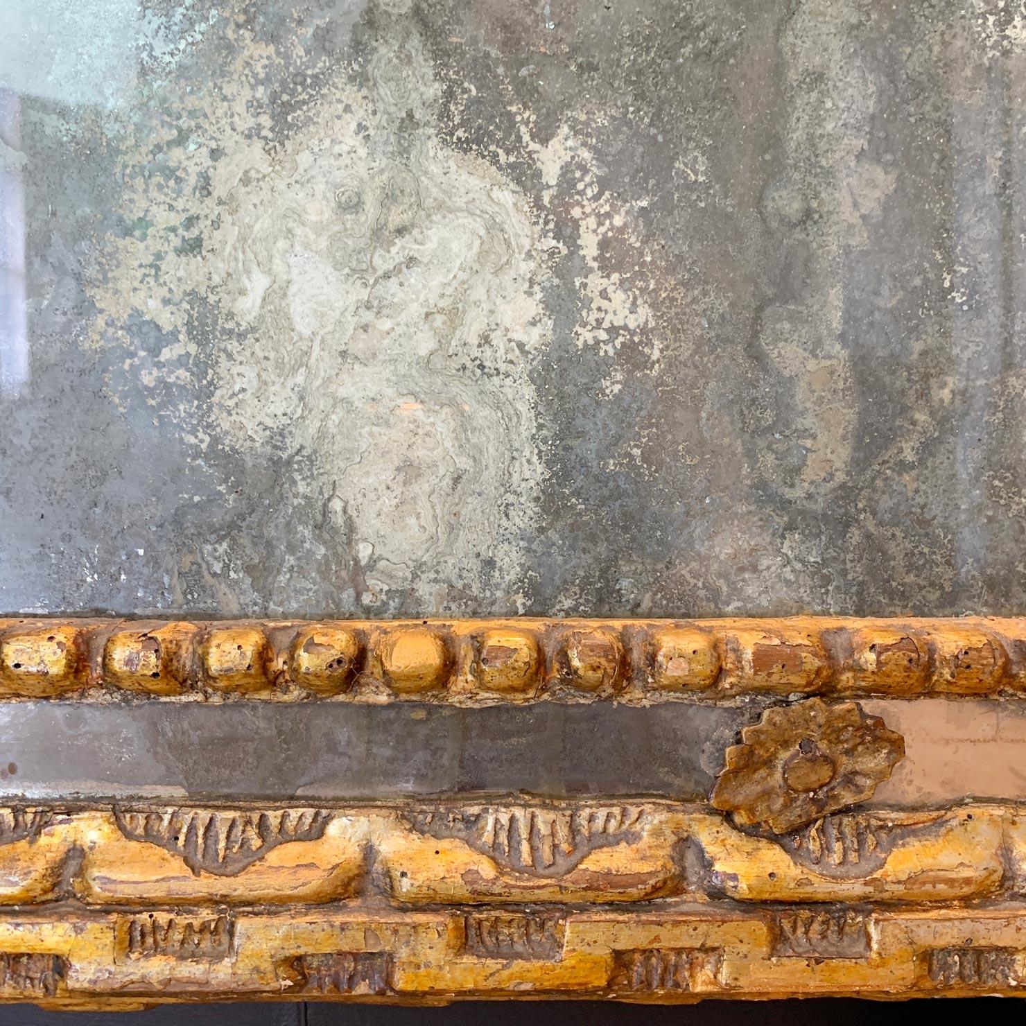 Early 18th Century Gilt Wood Italian Mirror (Mitte des 18. Jahrhunderts) im Angebot