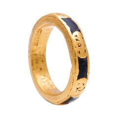 Antique Early, 18th Century, Gold, Memento Mori Ring