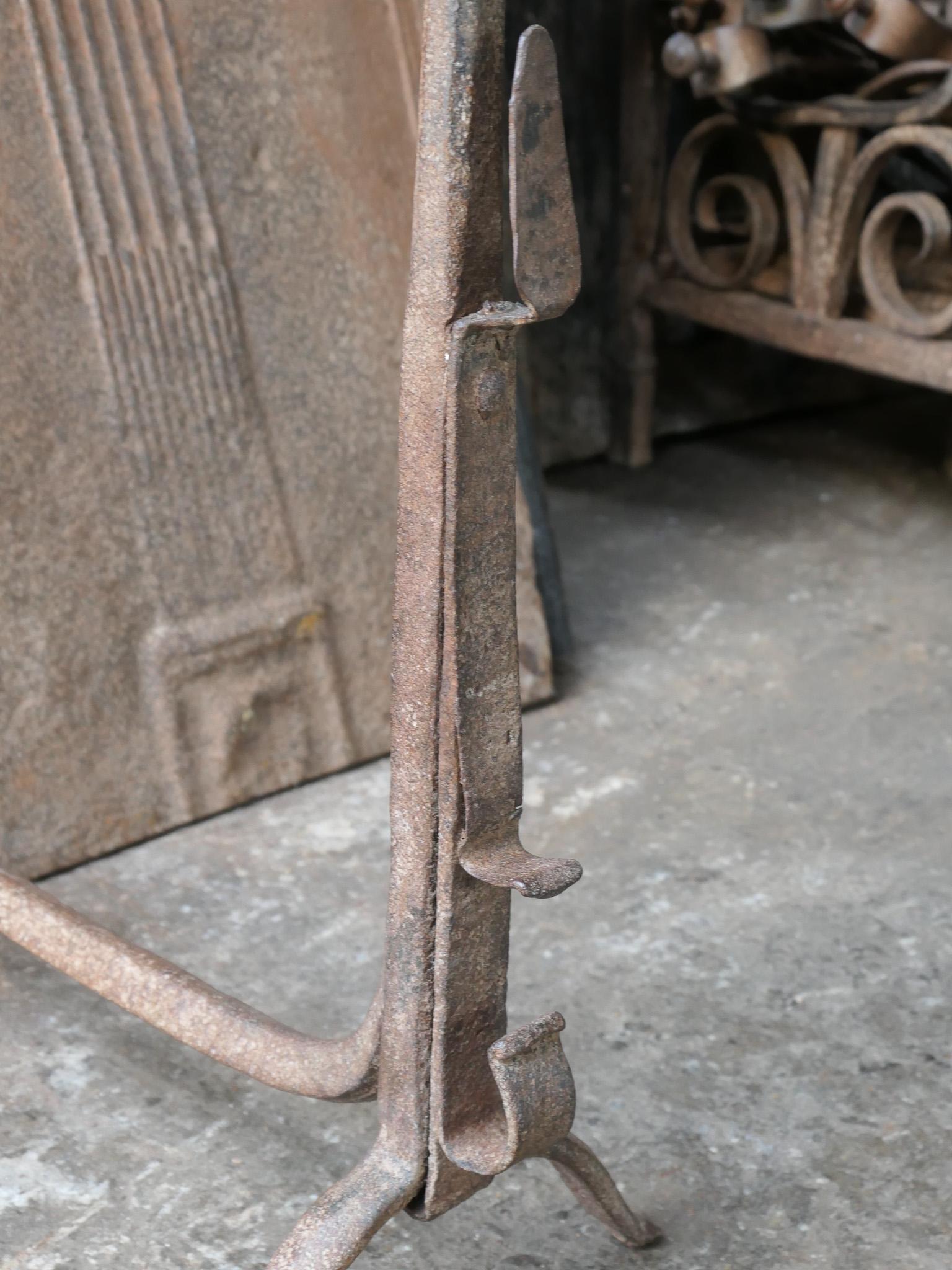 Early 18th Century Gothic Style Firedogs or Andirons For Sale 5