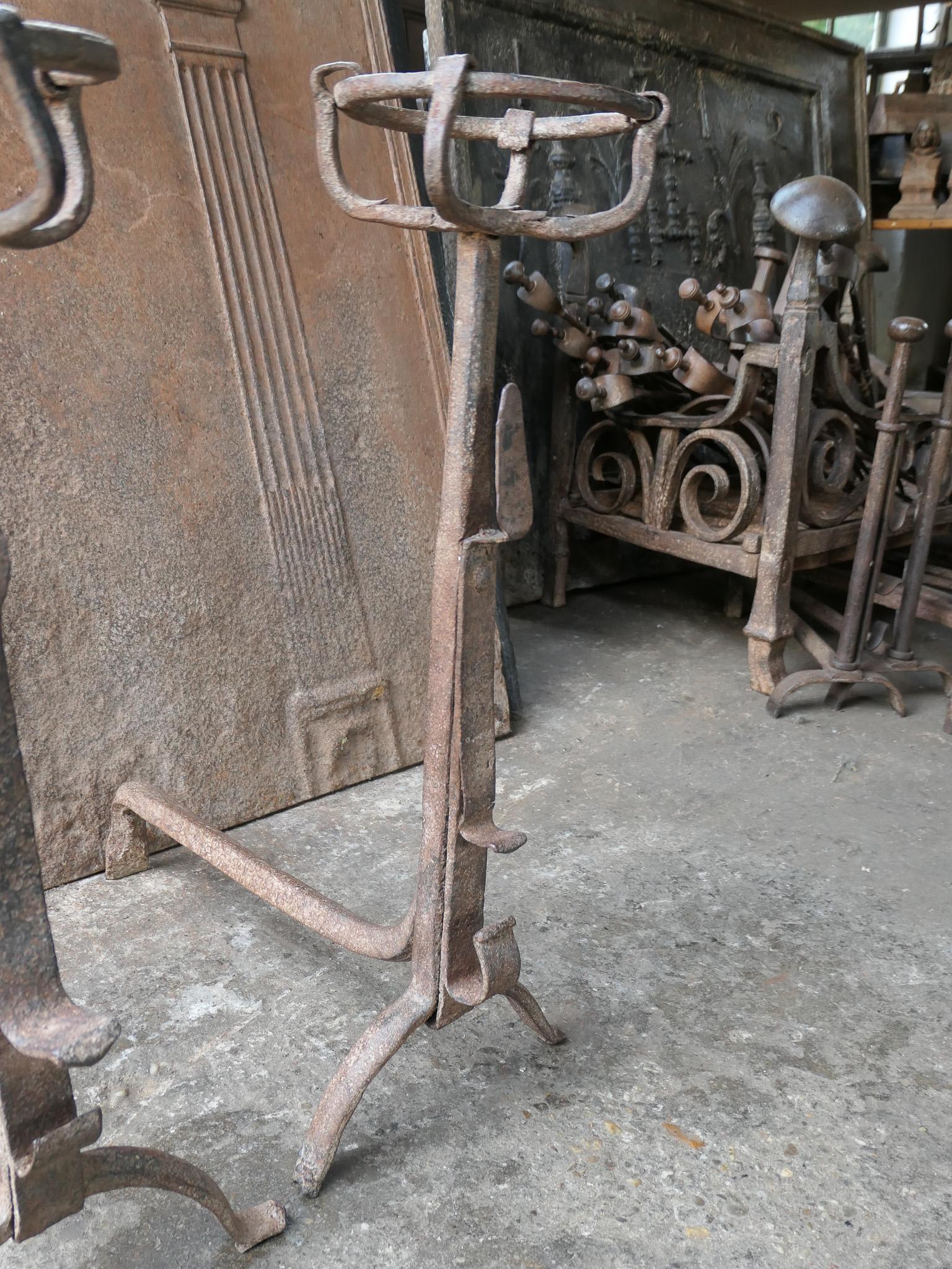 Early 18th Century Gothic Style Firedogs or Andirons For Sale 6
