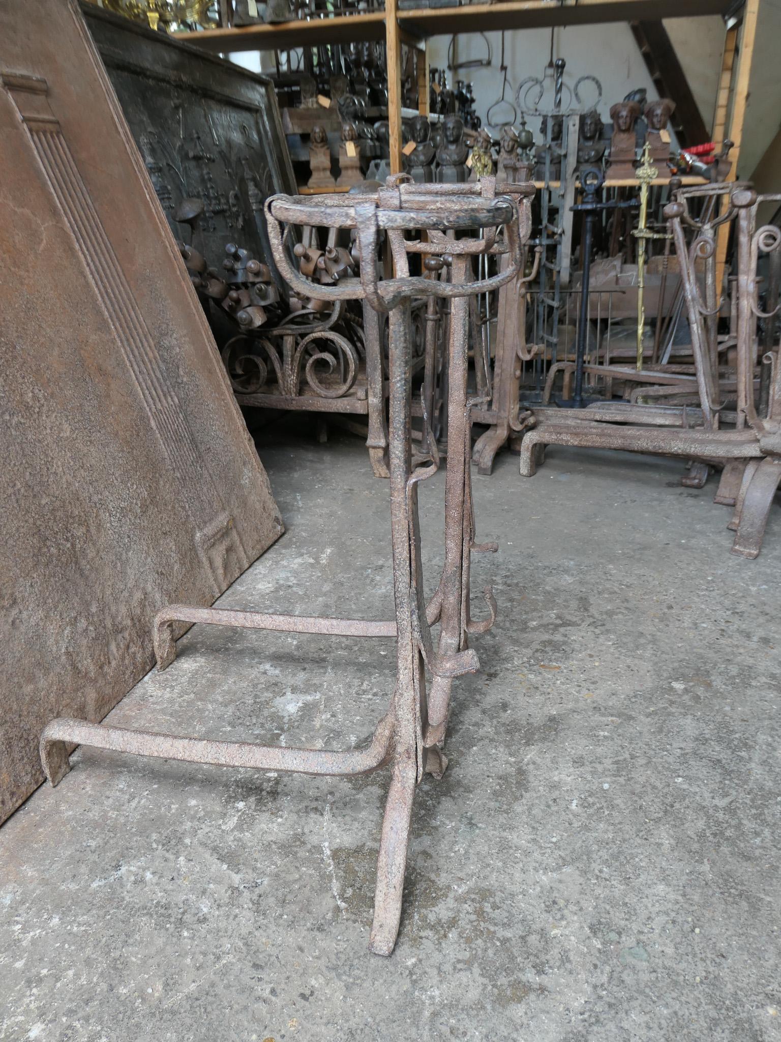 Early 18th Century Gothic Style Firedogs or Andirons For Sale 8