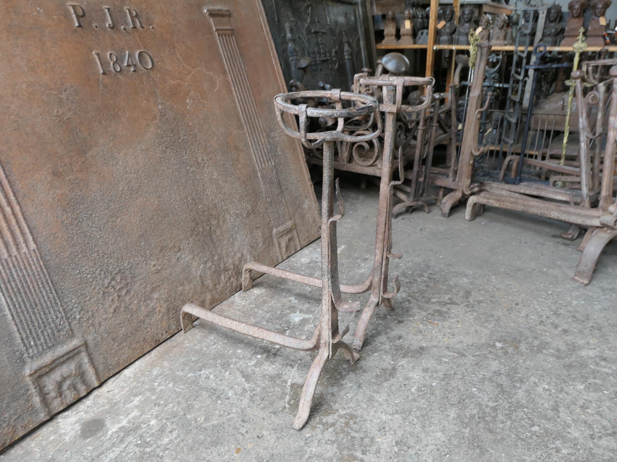 Early 18th Century Gothic Style Firedogs or Andirons For Sale 9