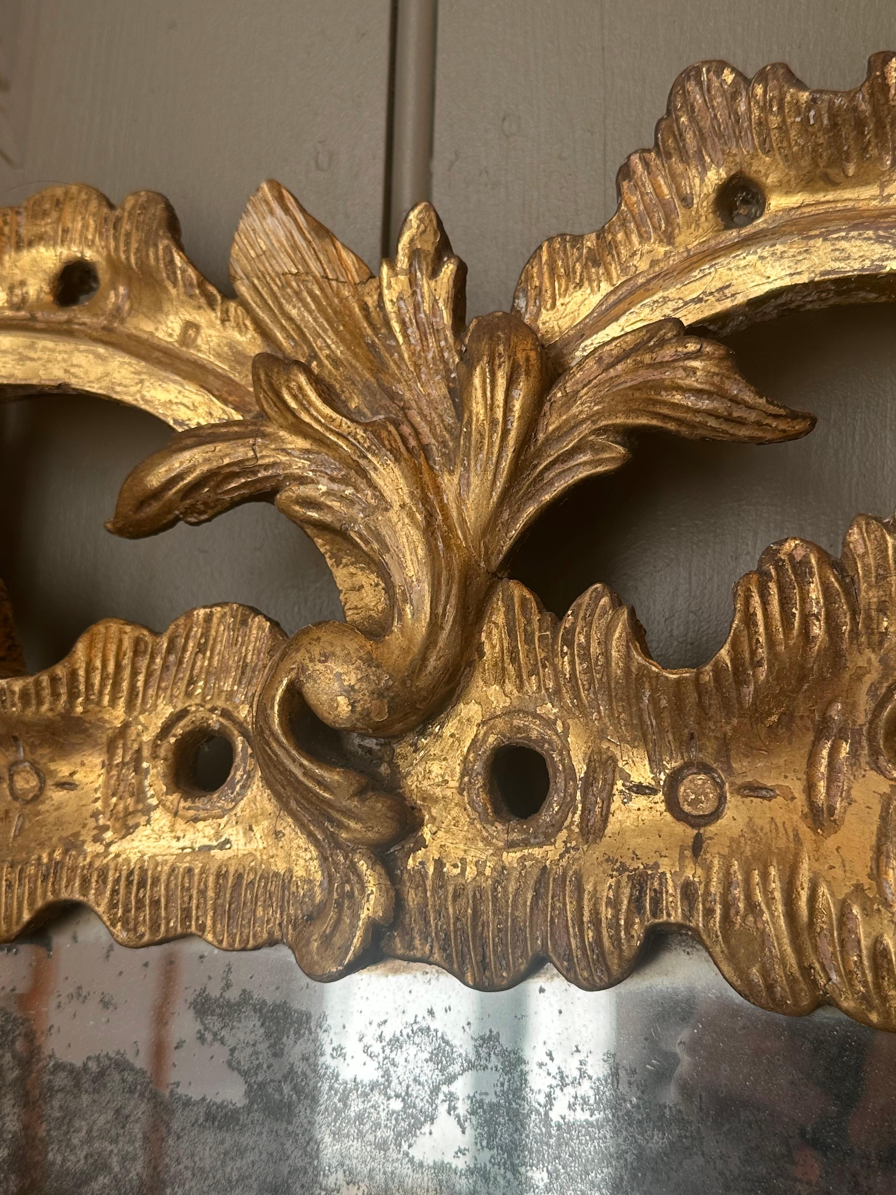 Early 18th Century Irish George II Giltwood Mirror In Good Condition For Sale In Essex, MA