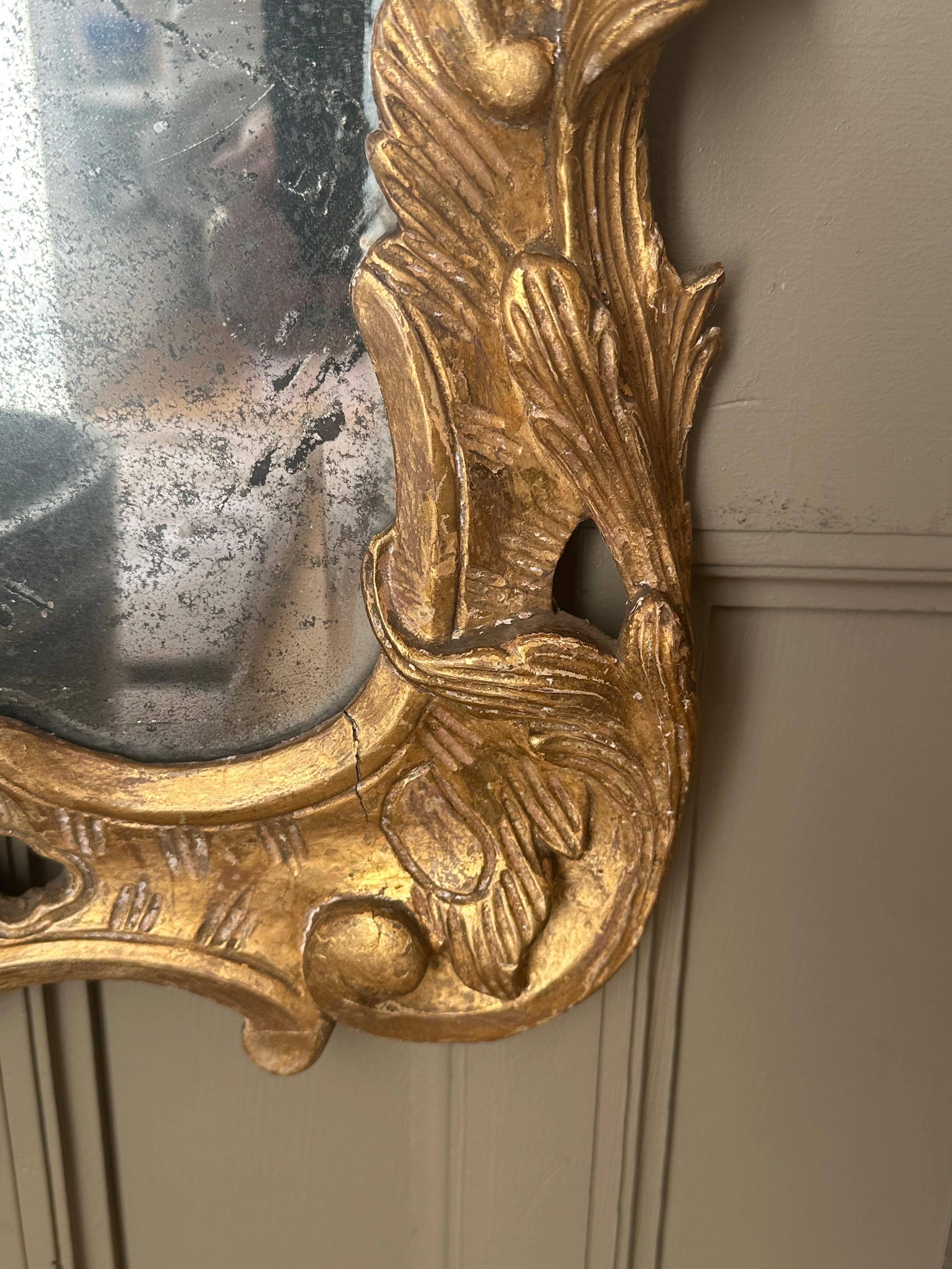 Early 18th Century Irish George II Giltwood Mirror For Sale 2