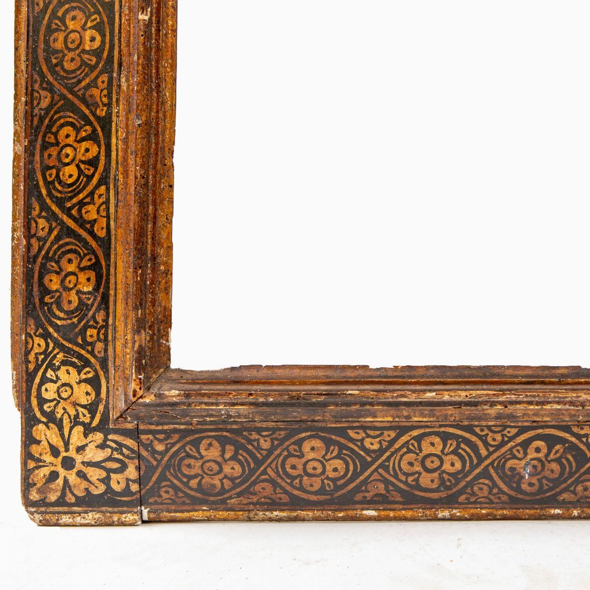 Frame Baroque Early 18th Century Italian. Gilt and Black In Good Condition For Sale In Kastrup, DK