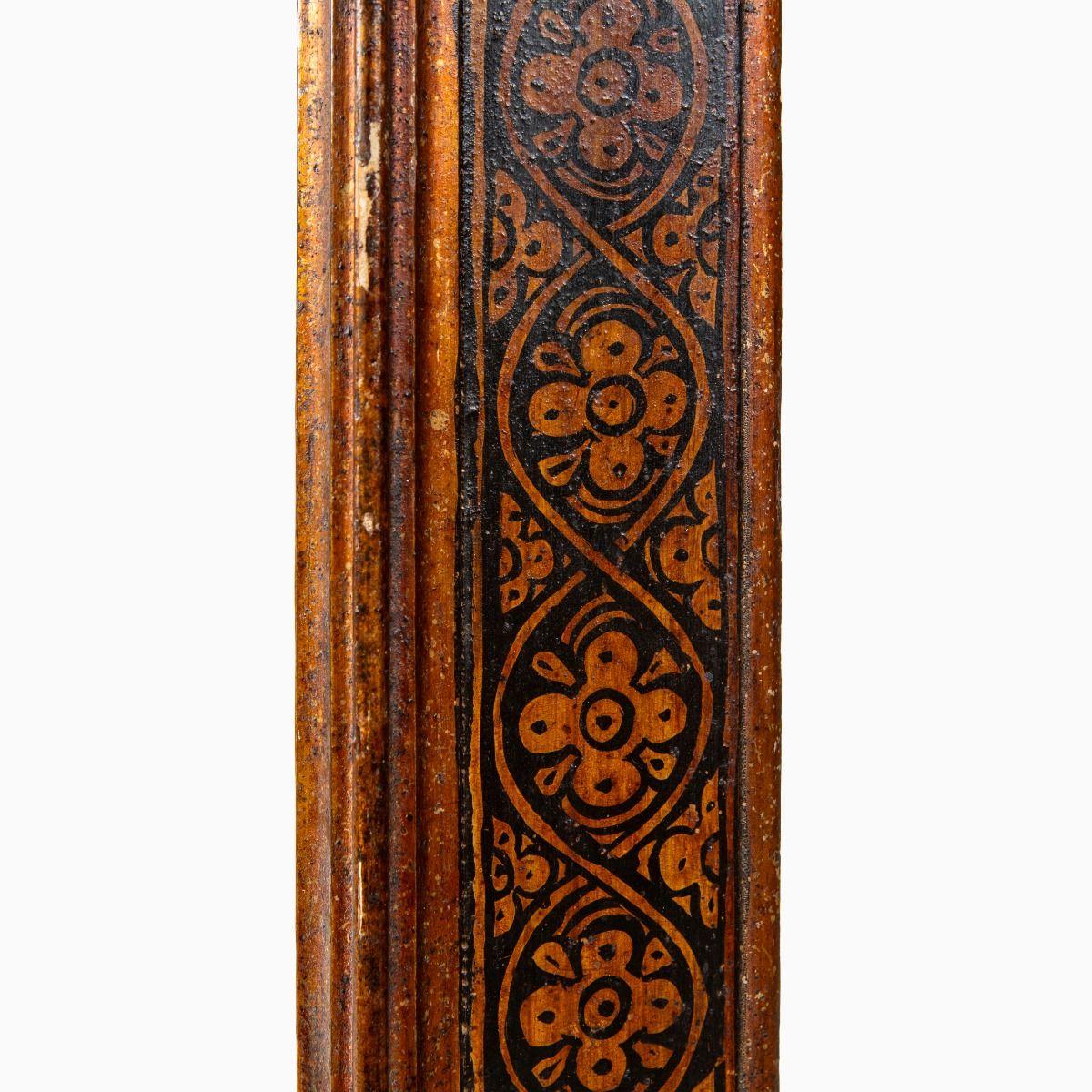 Wood Frame Baroque Early 18th Century Italian. Gilt and Black For Sale