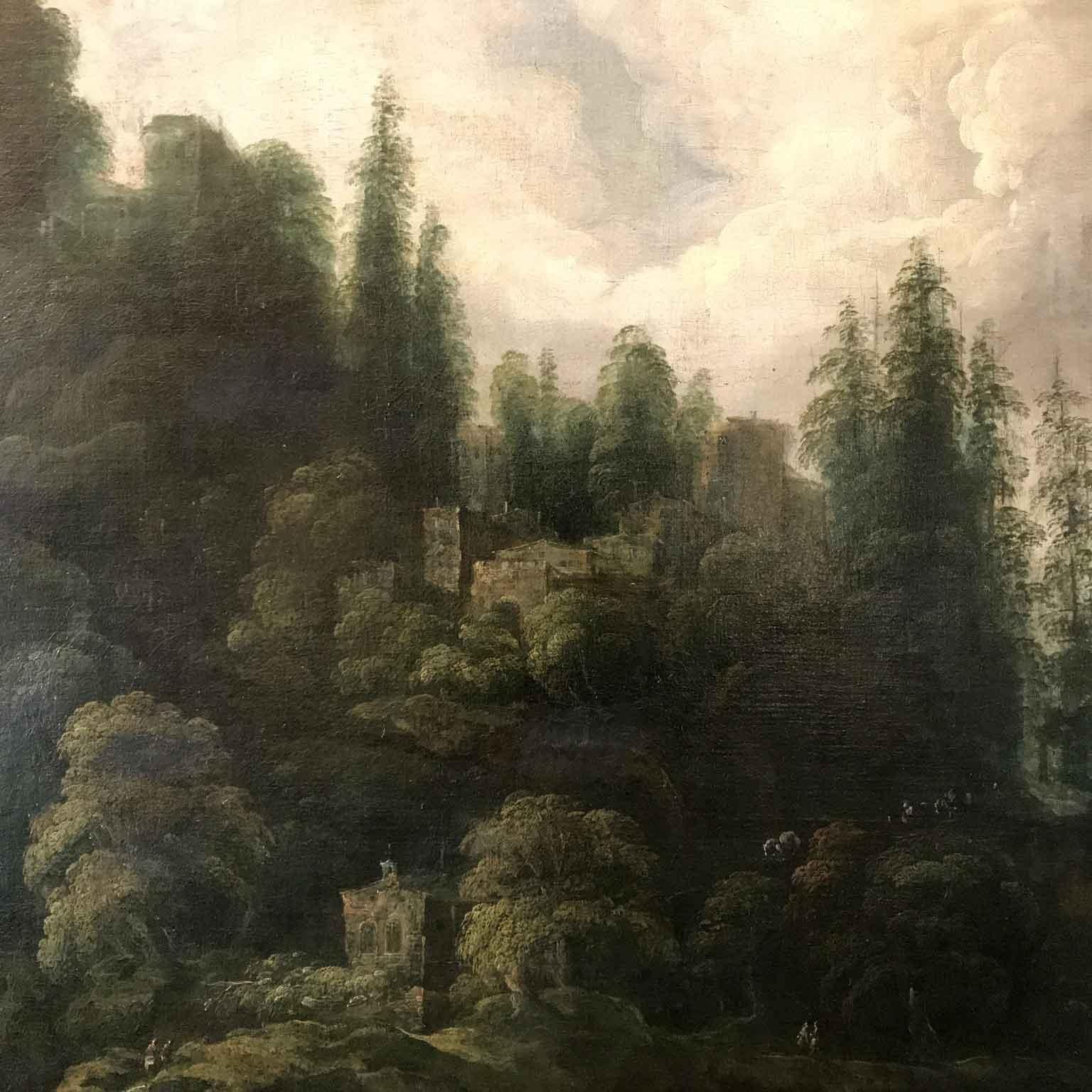 18th Century, Venetian School Italian Landscape Oversize Painting For Sale 7