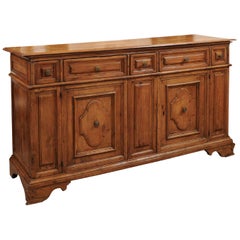 Early 18th Century Italian Baroque Style Walnut Credenza