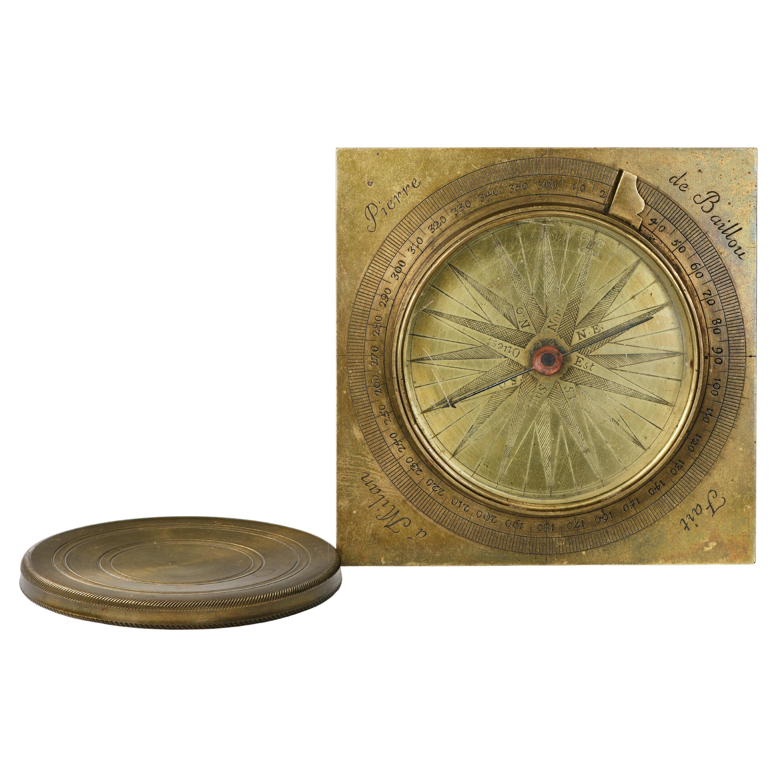 Early 18th Century Italian Compass, Pierre de Baillou, Milan