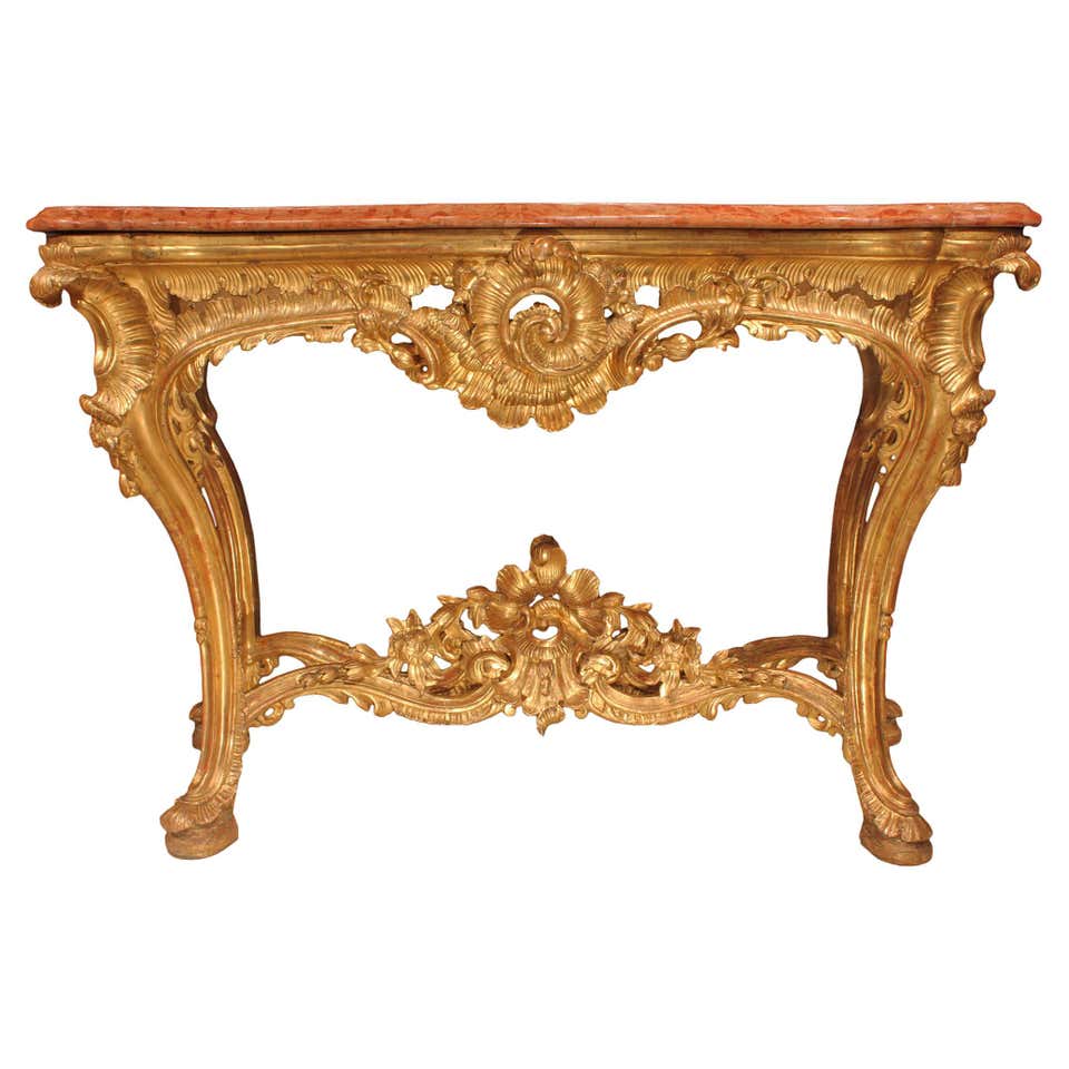 Italian Late 18th Century Giltwood Console from Tuscany at 1stDibs