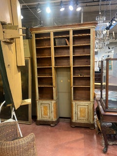 Early 18th century Italian or Gustavian paint decorated bookcase