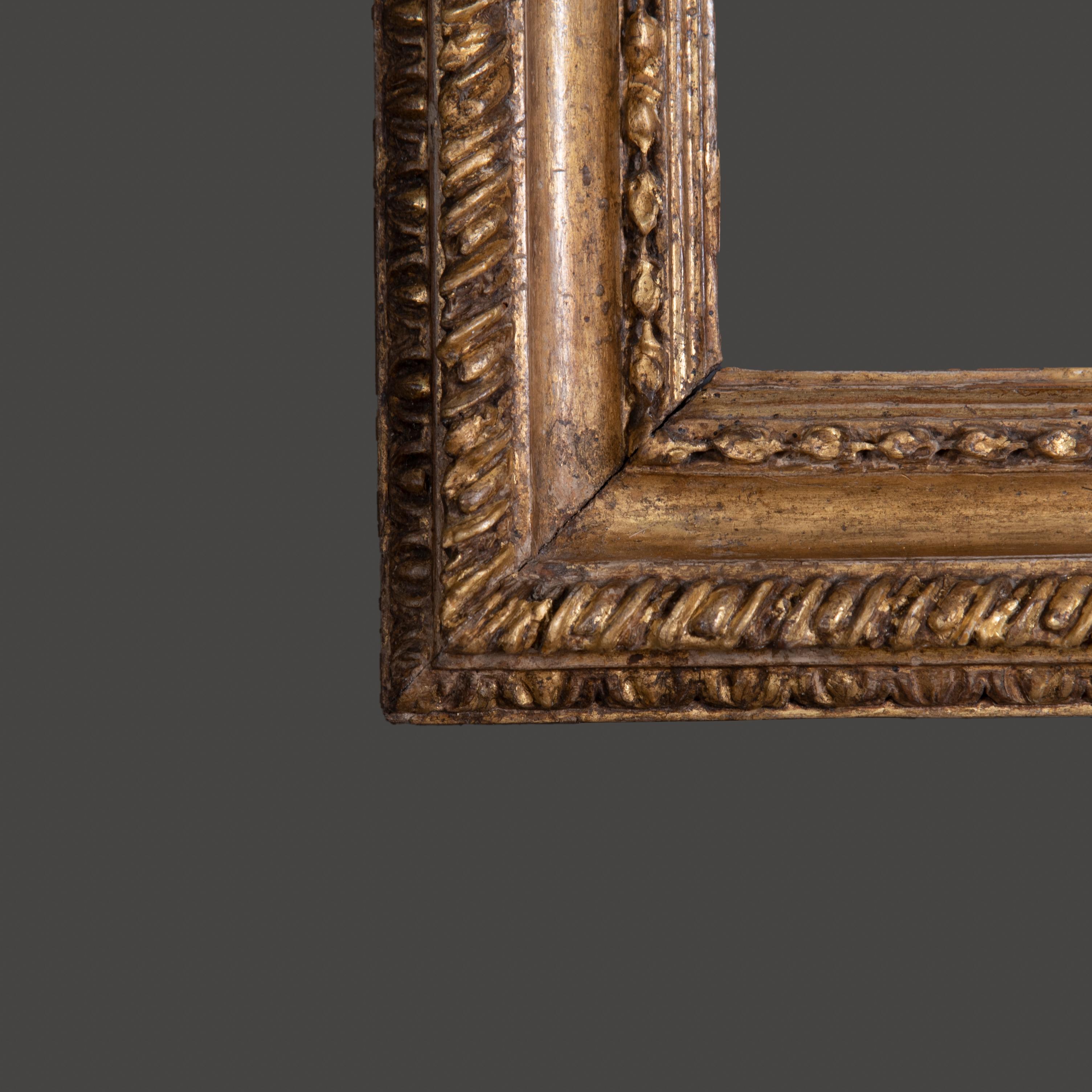 Important “Salvator Rosa” gilded frame late 17th Century
Frame with three rows of carvings 
Original gilding 
Central Italy 
Internal measurements 


Every item of our Gallery, upon request, is accompanied by a certificate of authenticity issued by