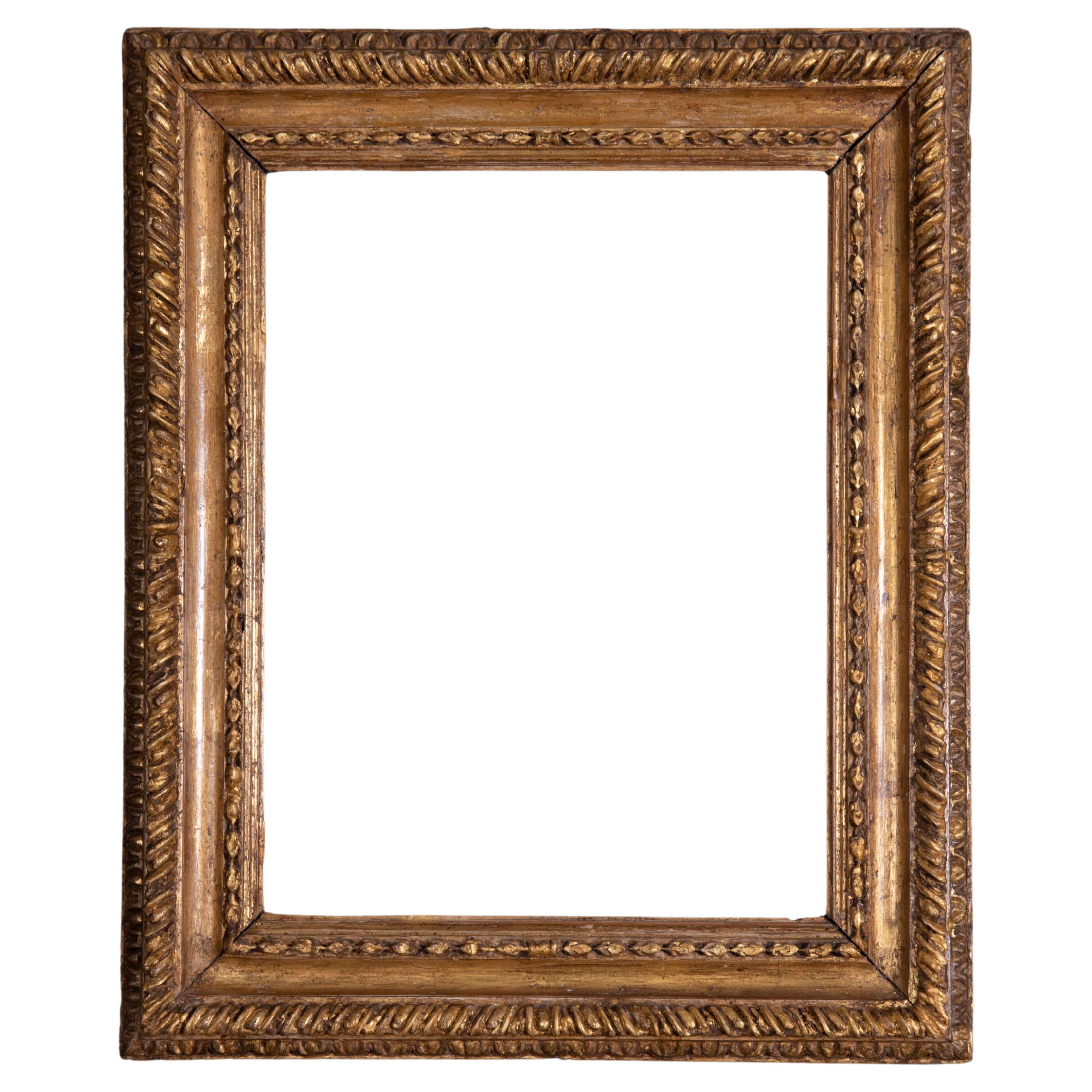 Early 18th Century Italian Salvator Rosa Gilded Frame For Sale