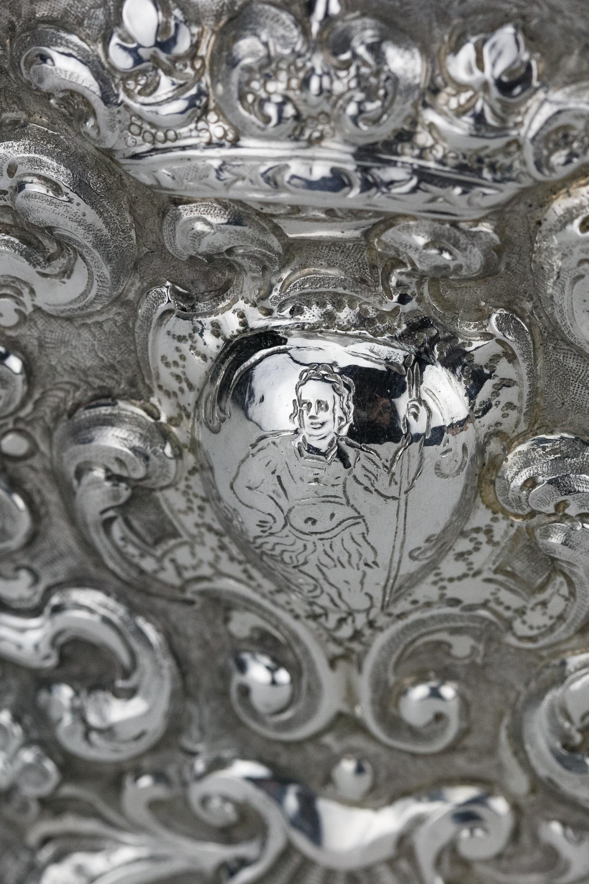 Repoussé Early 18th Century Italian Silver Book Binding
