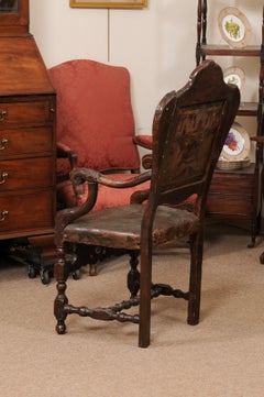 Early 18th Century Italian Venetian Walnut Armchair