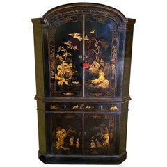 Antique Early 18th Century Japanned Double Corner Cabinet