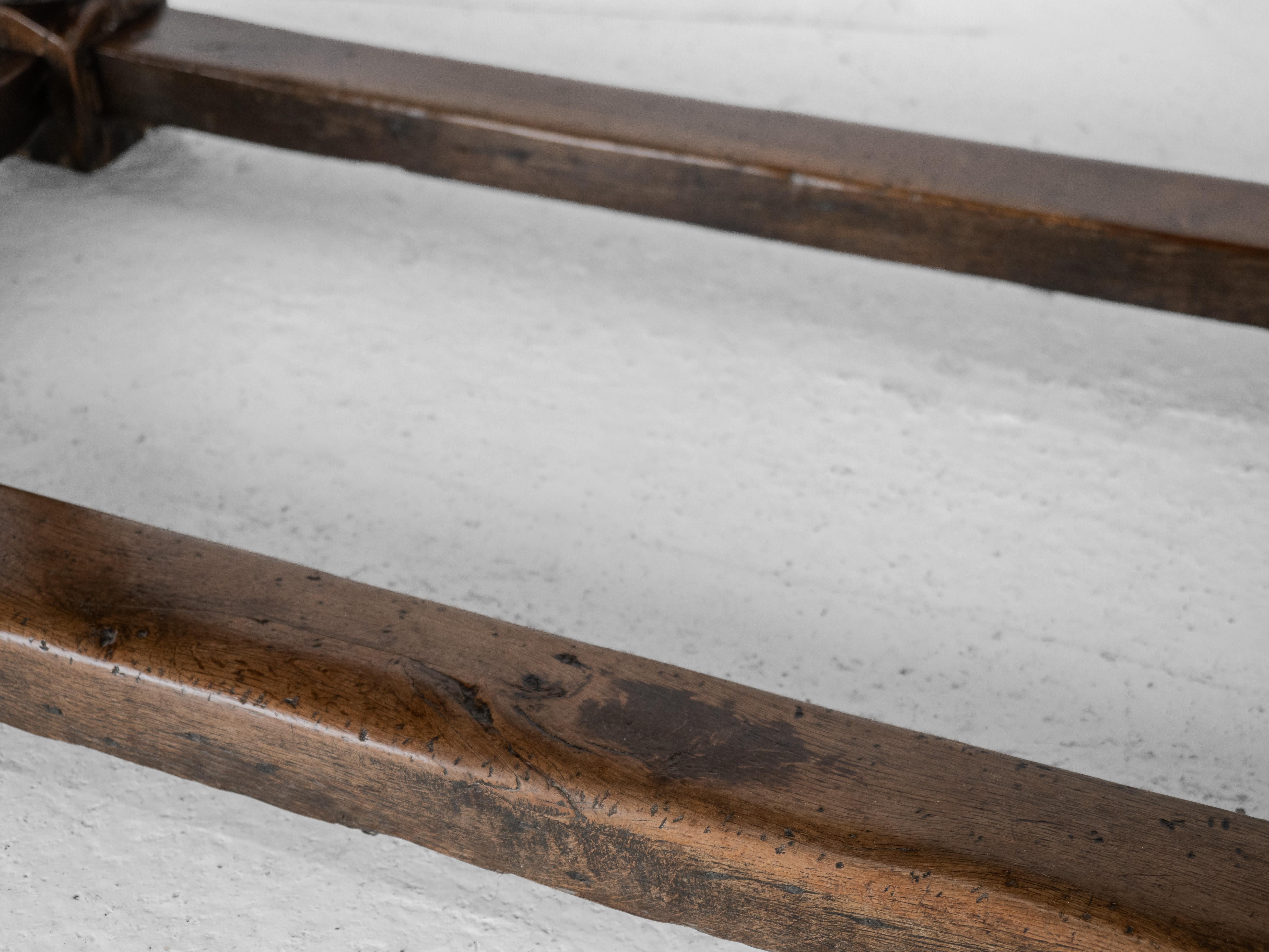 Early 18th Century Joined Oak Refectory Table — 6 ft / 183 cm c.1700s, Solid Oak For Sale 8