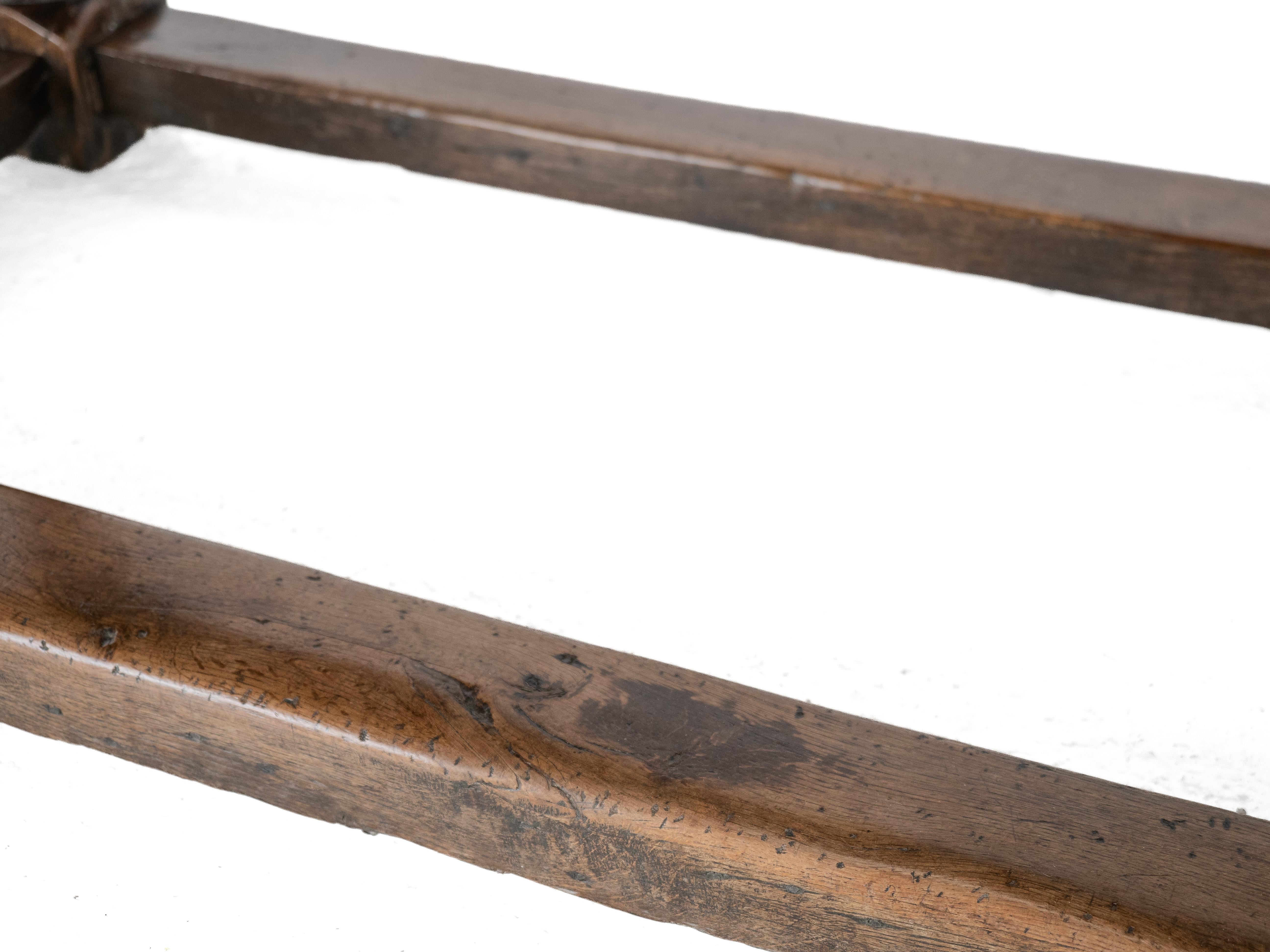 Joined Oak Refectory Dining Table, 6 ft, c.1700s, Solid Oak Country House Table 9