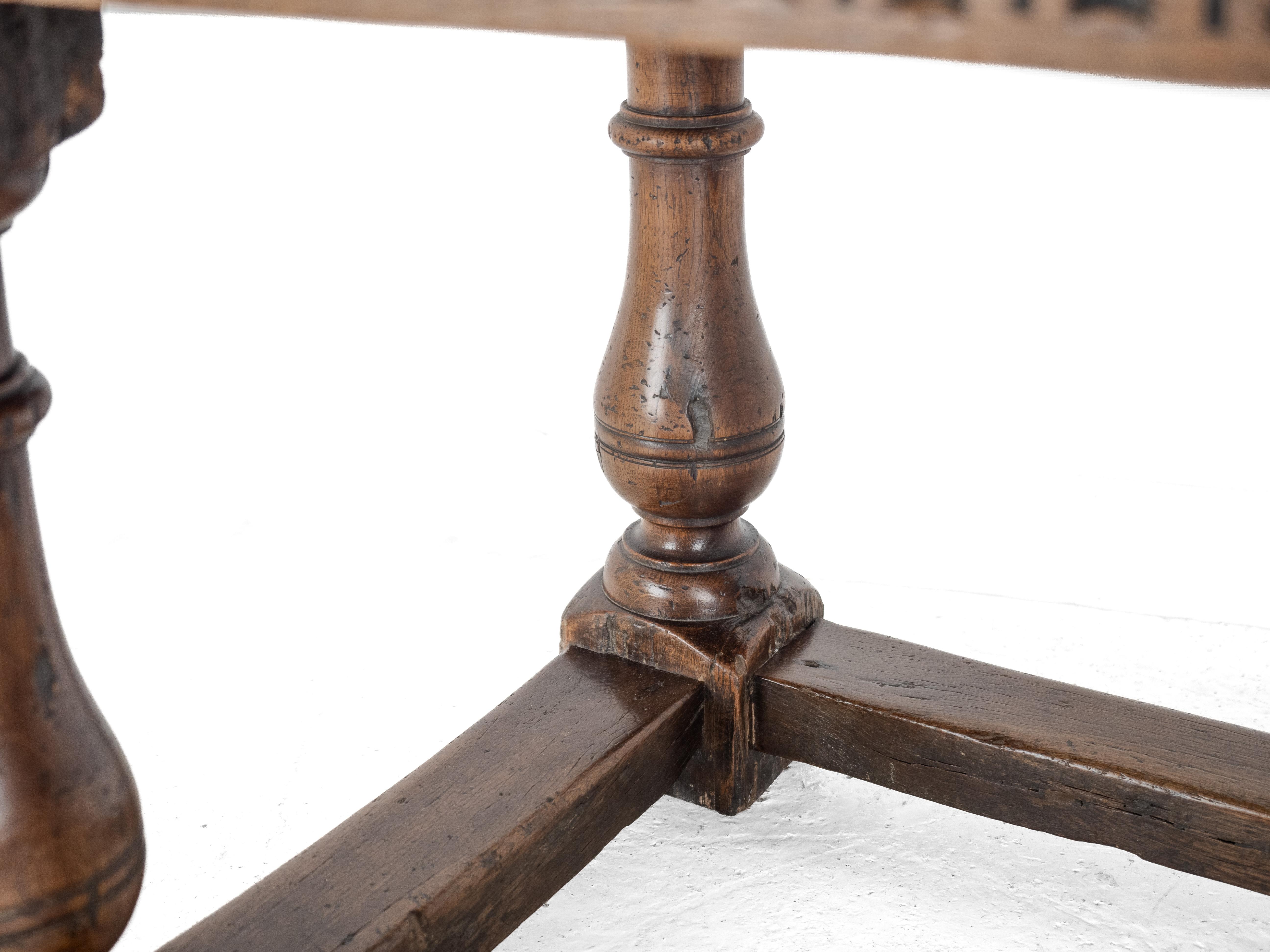 Joined Oak Refectory Dining Table, 6 ft, c.1700s, Solid Oak Country House Table 10