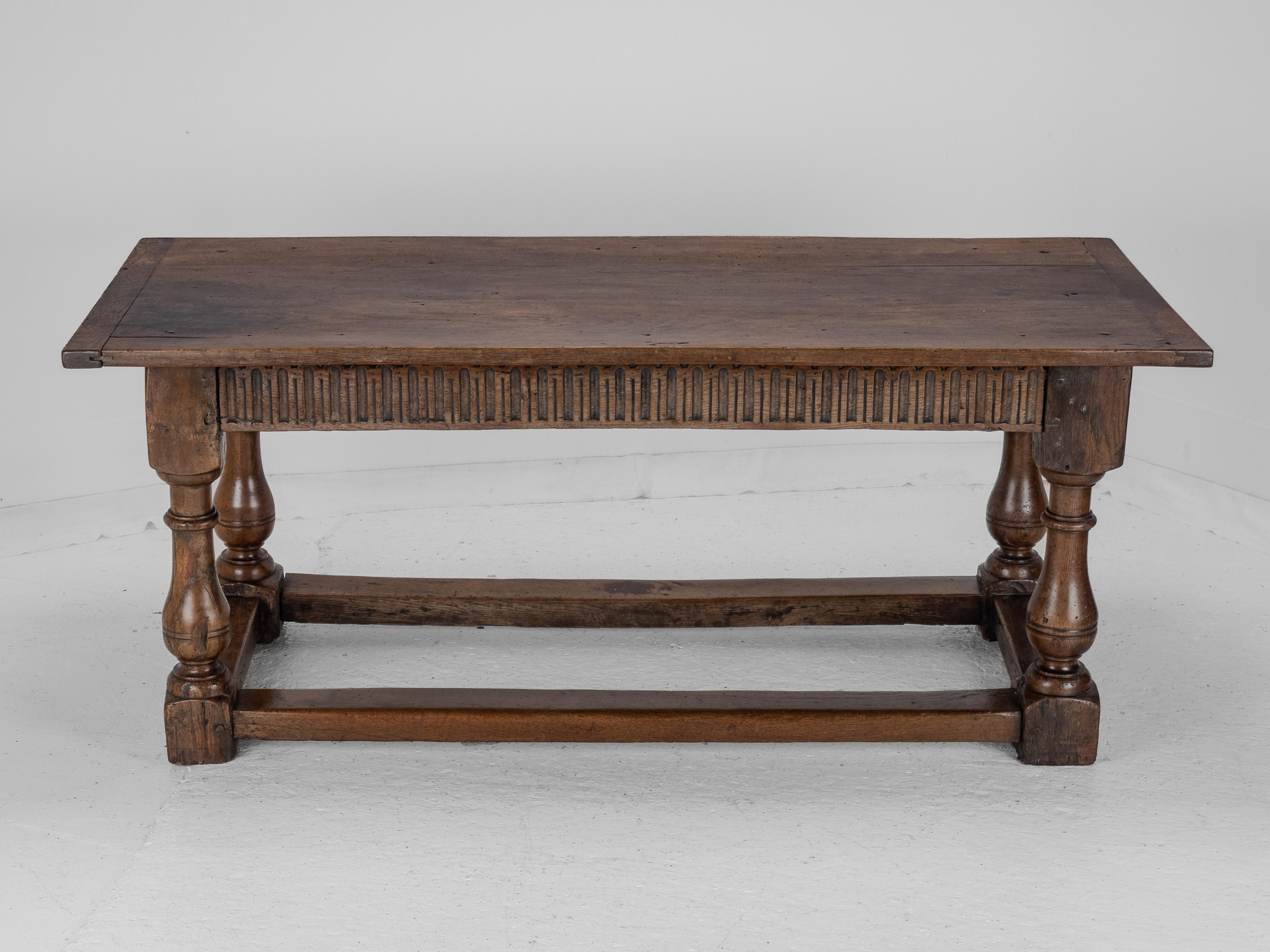 Jacobean Early 18th Century Joined Oak Refectory Table — 6 ft / 183 cm c.1700s, Solid Oak For Sale