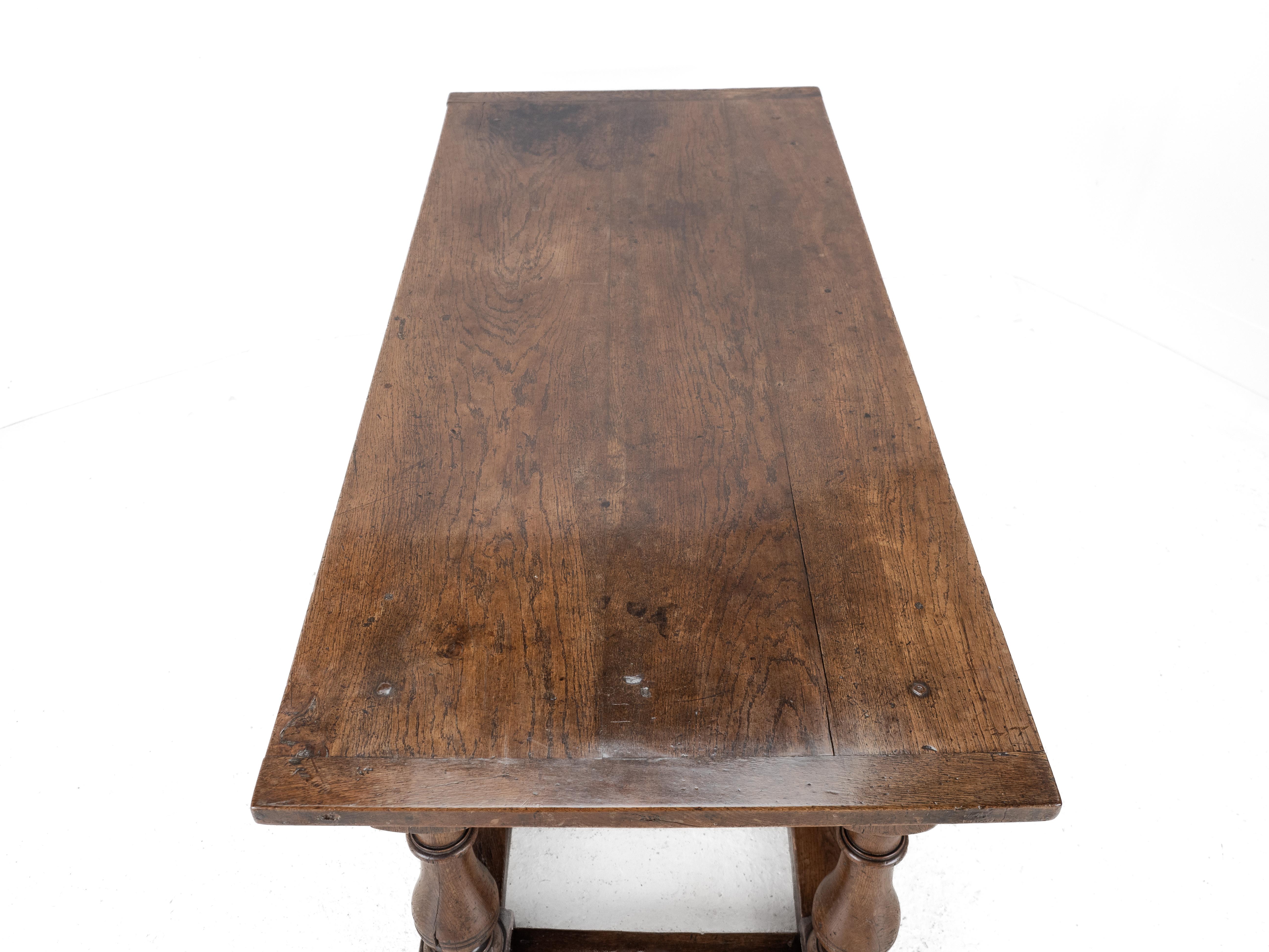 18th Century Joined Oak Refectory Dining Table, 6 ft, c.1700s, Solid Oak Country House Table