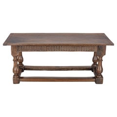 Joined Oak Refectory Dining Table, 6 ft, c.1700s, Solid Oak Country House Table