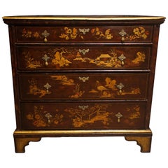 Early 18th Century Lacquered Oak Chest of Drawers