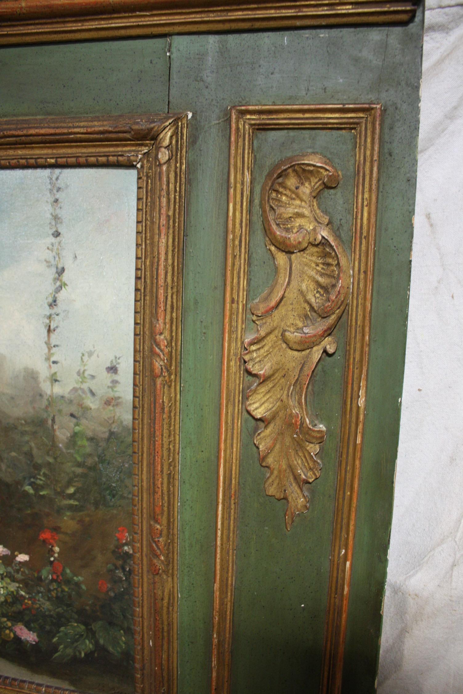 Canvas Early 18th Century Louis XV Period Trumeau Mirror For Sale