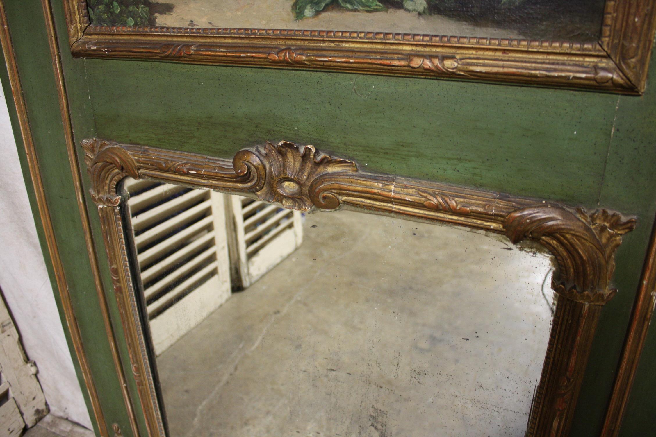Early 18th Century Louis XV Period Trumeau Mirror For Sale 2