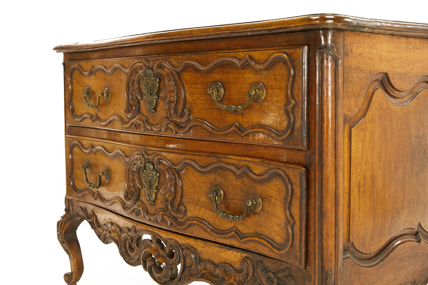 French Early 18th Century Louis XV Two-Drawer Commode