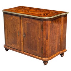 Early 18th Century Maltese Walnut Specimen Wood Marquetry Cabinet