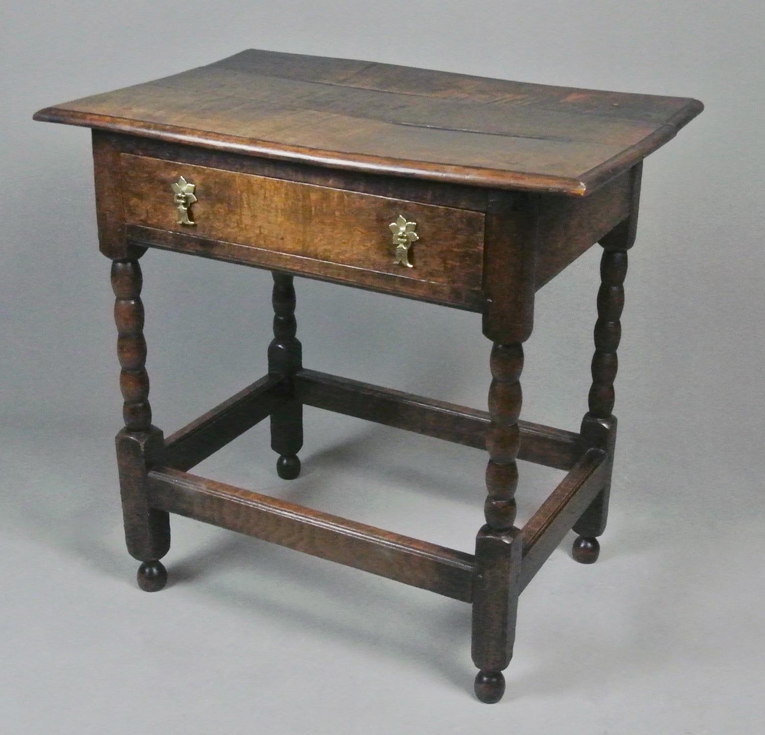 18th Century and Earlier Early 18th Century, Oak and Elm Lowboy, C. 1710