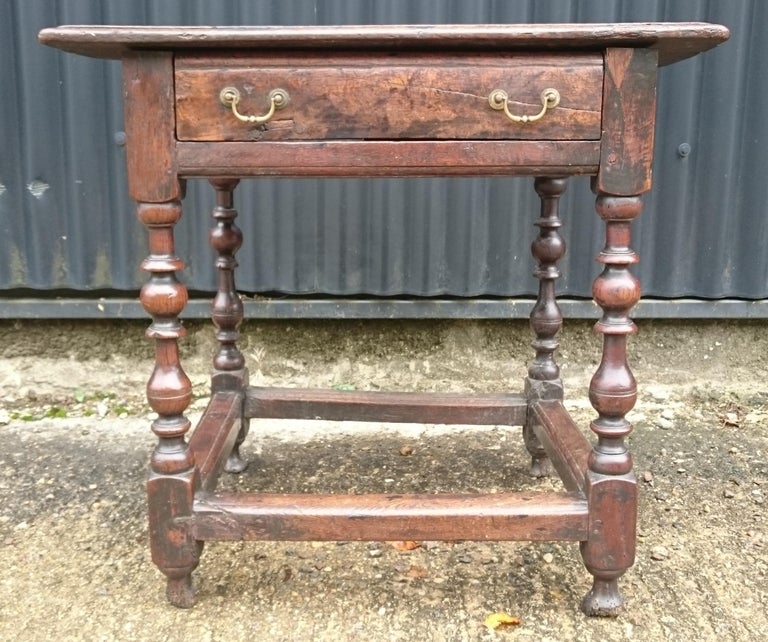 Early 18th Century Oak Antique Side Table at 1stDibs | antique end ...